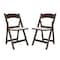 Flash Furniture HERCULES Commercial Dark Brown Indoor/Outdoor Lightweight Wood Look Resin Folding Event Chair, 2PK 2-L-1-WG-RESIN-DKBRN-GG - alternate 1